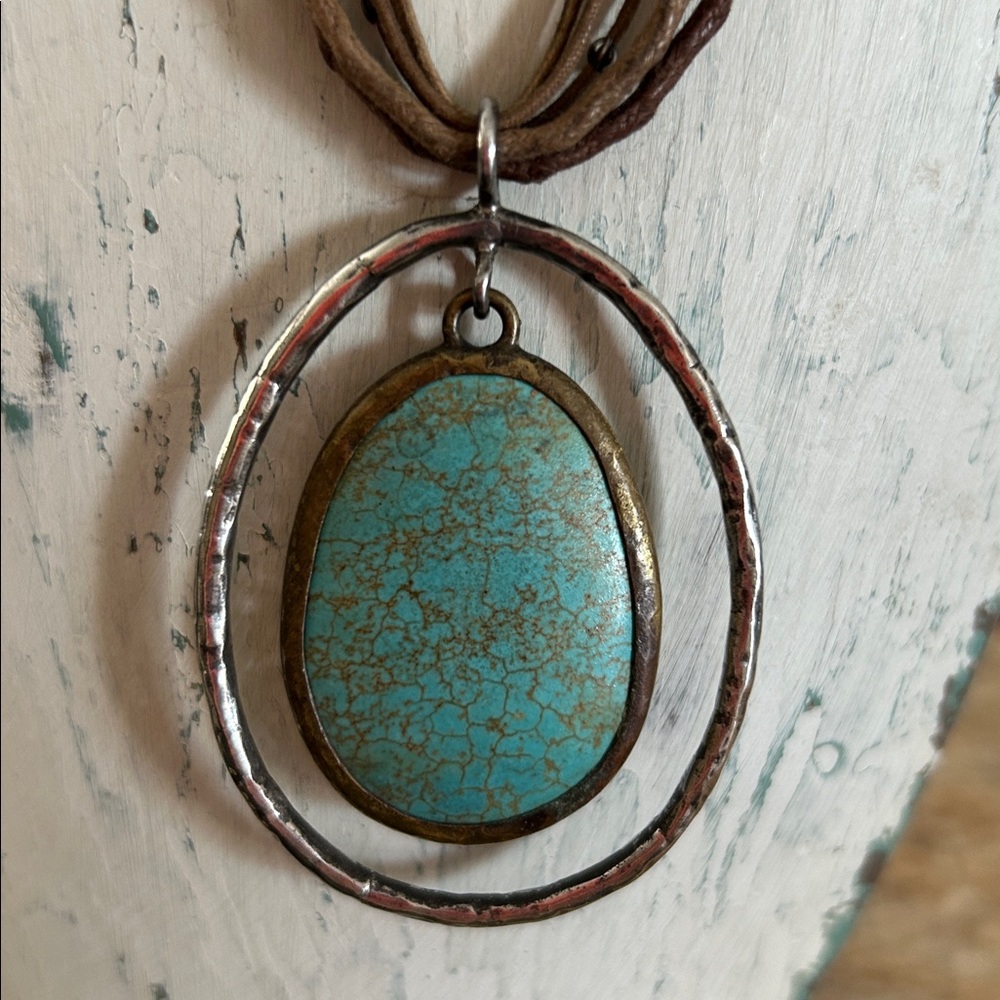 Silpada - Turquoise and Brown Pendant Necklace  absolutely Gorgeous! 🥰 - Picture 8 of 11